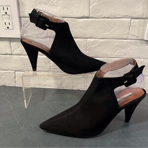 NEW Topshop sz 6.5 Jest black suede pointy heels